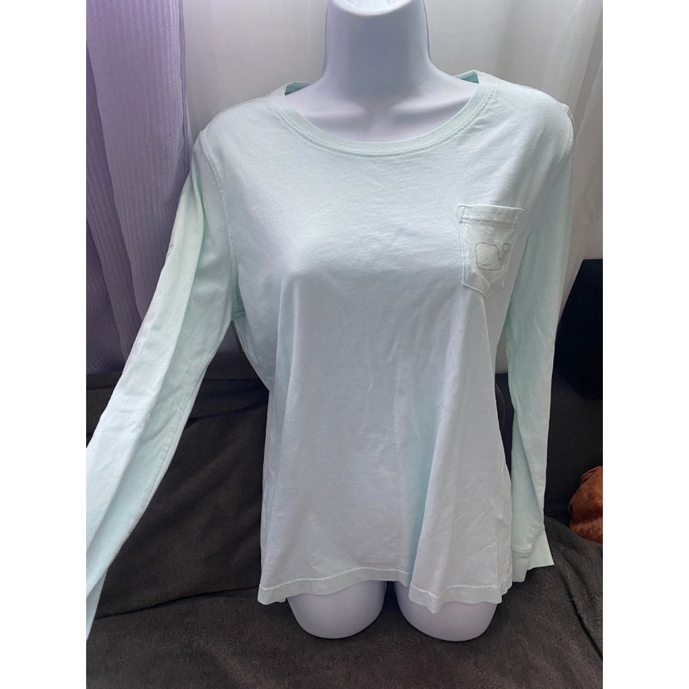 Vineyard Vines t-shirt green long sleeve tee size M Women